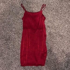Forever 21 red cheetah print mini dress